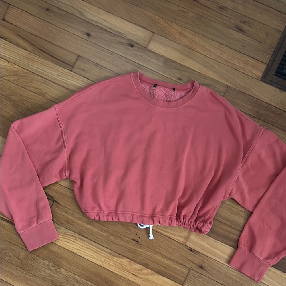 Women's Pink Cropped Sweatshirt